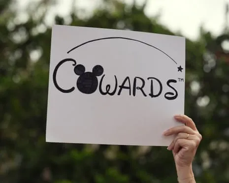 Numerous Demonstrate In Front Of Mickey Mouse Company Headquarters Over ‘Un-American’ Kimmel Show Removal